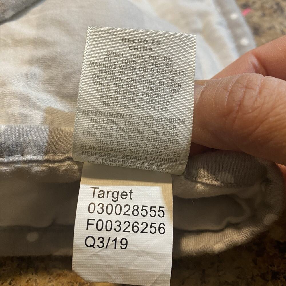 Target Cloud Island Safari Animals Zoo Baby Blanket Grey White Soft Quilted - Picture 4 of 8